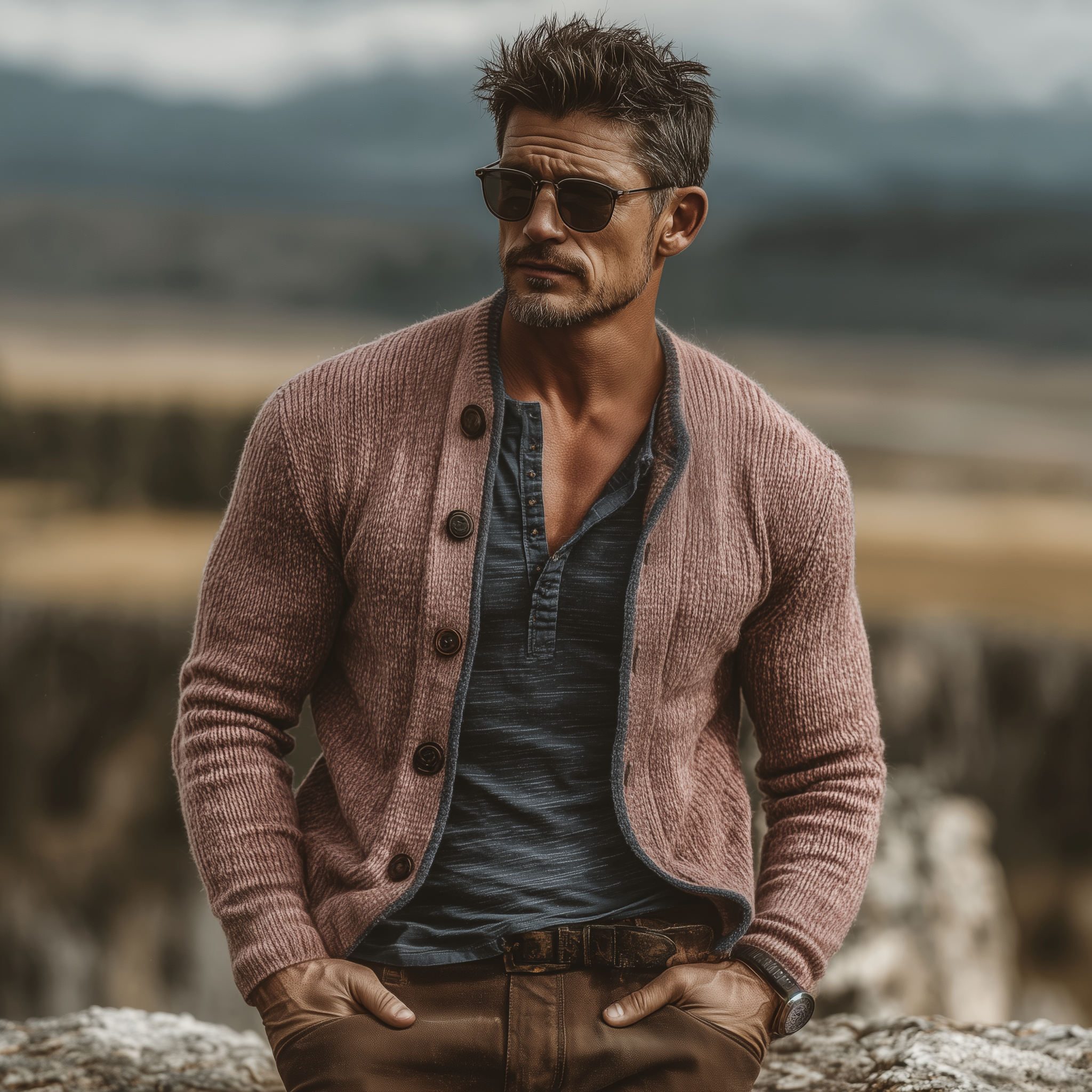 Men's Classic Casual Slim-fit Knitted Cardigan MTA1949L0K