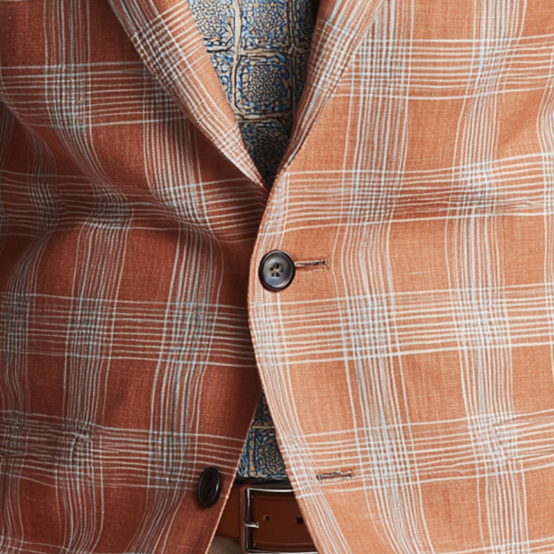 Men's Vintage Check Print Wedding Suit MTA1514H9P