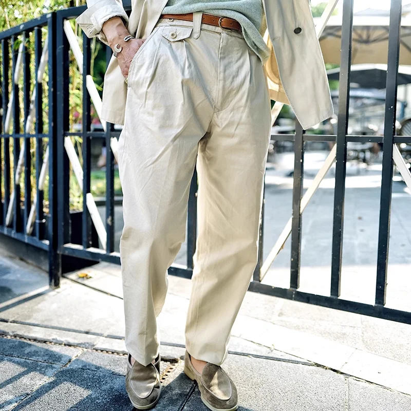 Men's Fashion Cotton Straight Suit Pants MTA1345E9Z