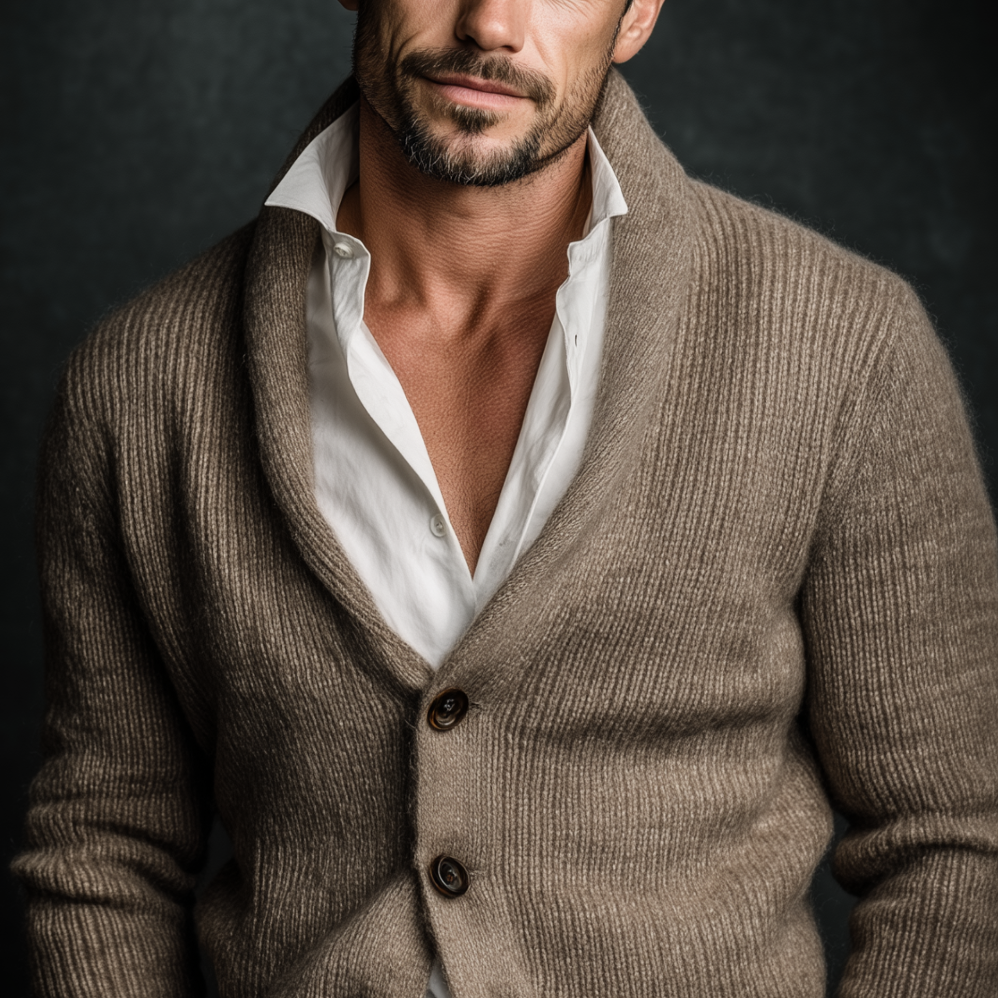 Men's Classic Casual Single-Breasted Slim Fit Knit Cardigan MTA1902I3K