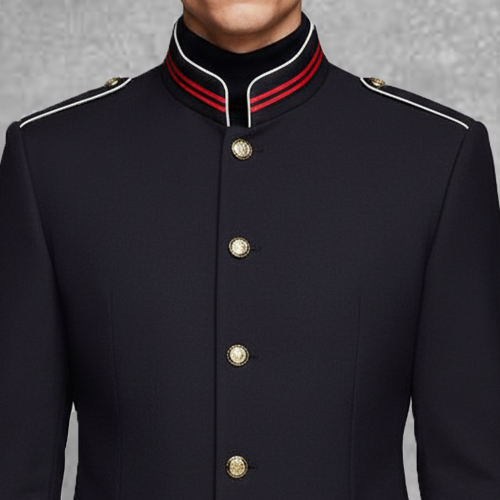 Men's Classic Vintage Stand Collar Twill Cotton Blend Single Breasted Slim Fit Jacket MTA1692I6K