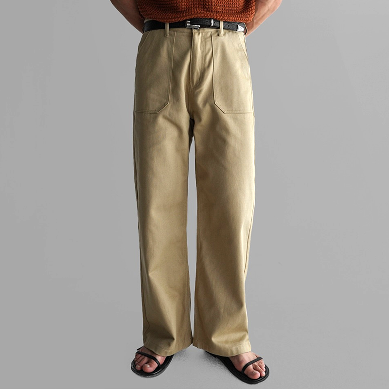 Men's Fashion Solid Color Straight Casual Pants MTA1639E4Z