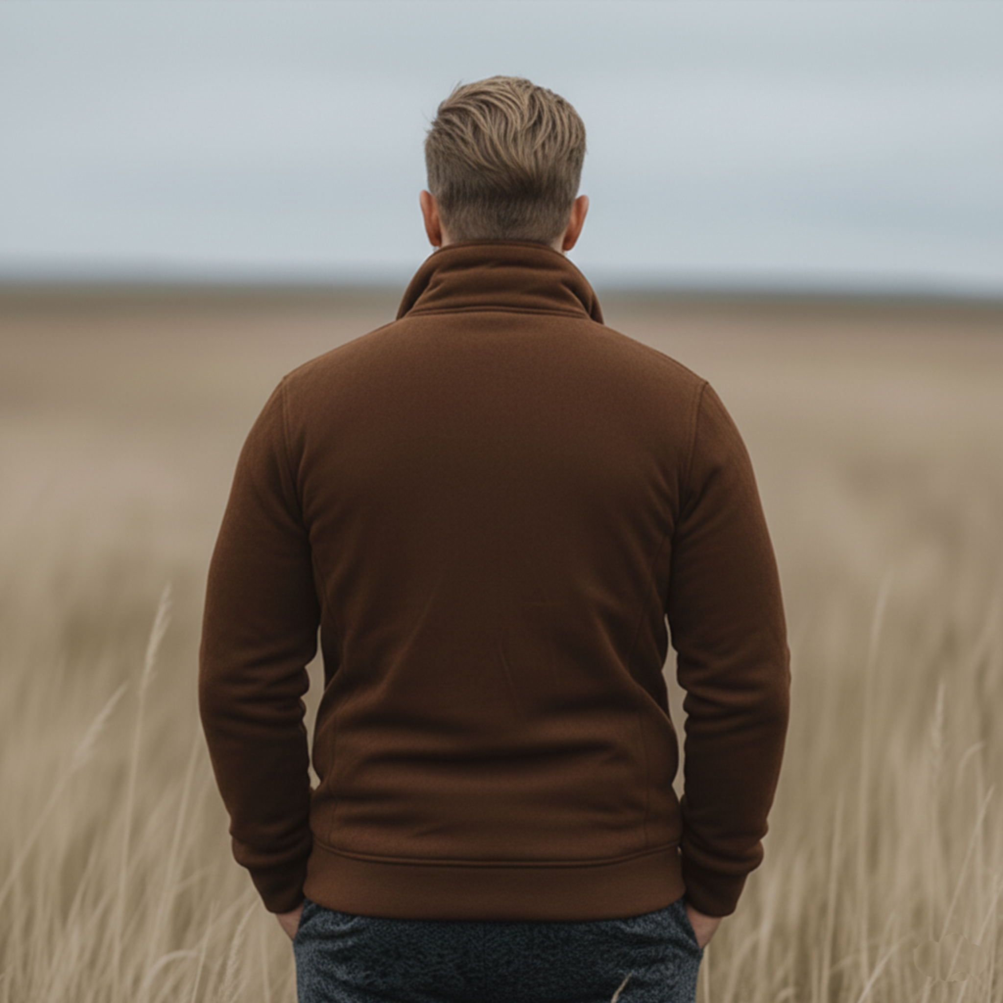 Men's Classic Western Tough Style Irregular Collar Design Faux Suede Jacket MTA2757J0K