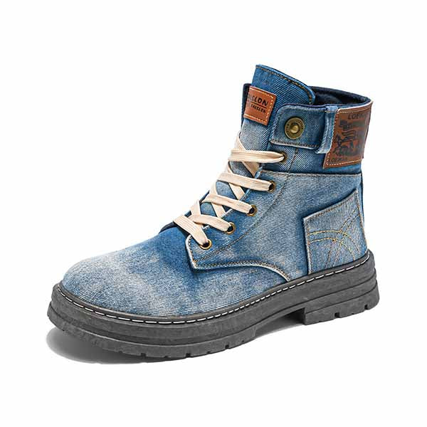 MEN'S TRENDY DENIM STYLE HIGH-TOP BOOTS MTA1880G8I