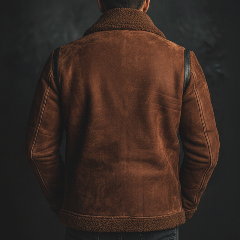 Men's Urban Warm Suede Lambswool Lined Jacket MTA2235K9U