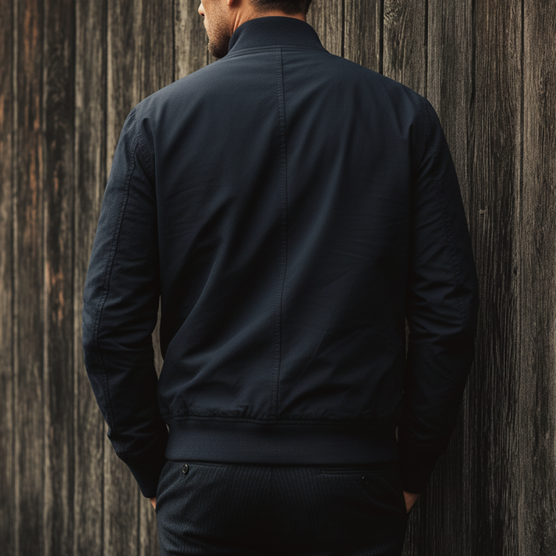 Men's Autumn Washed Cotton Baseball Collar Thin Jacket MTA1525J6P