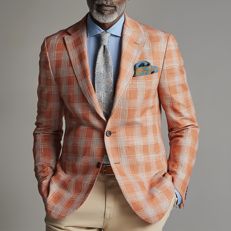 Men's Vintage Check Print Wedding Suit MTA1514H9P