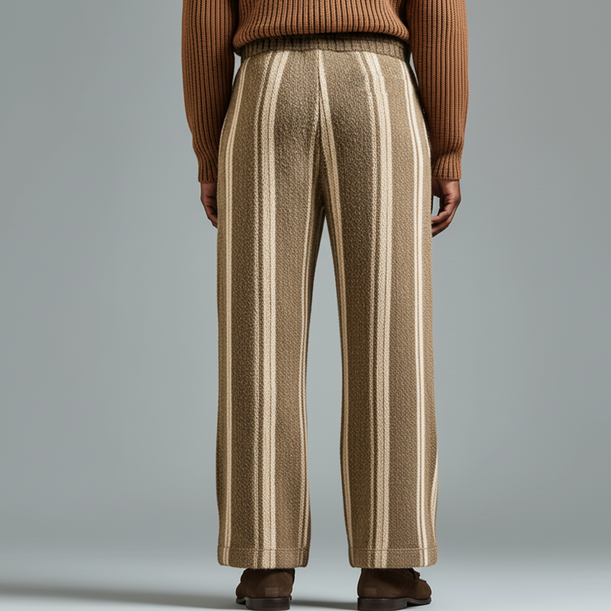 Men's Classic Casual Elastic Waist Knit Pants MTA0656K8K