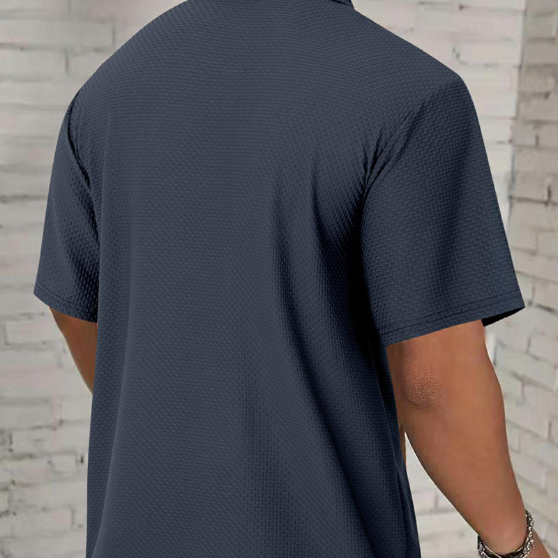 Men's Casual Textured Short Sleeve Shirt MTA0944E1X