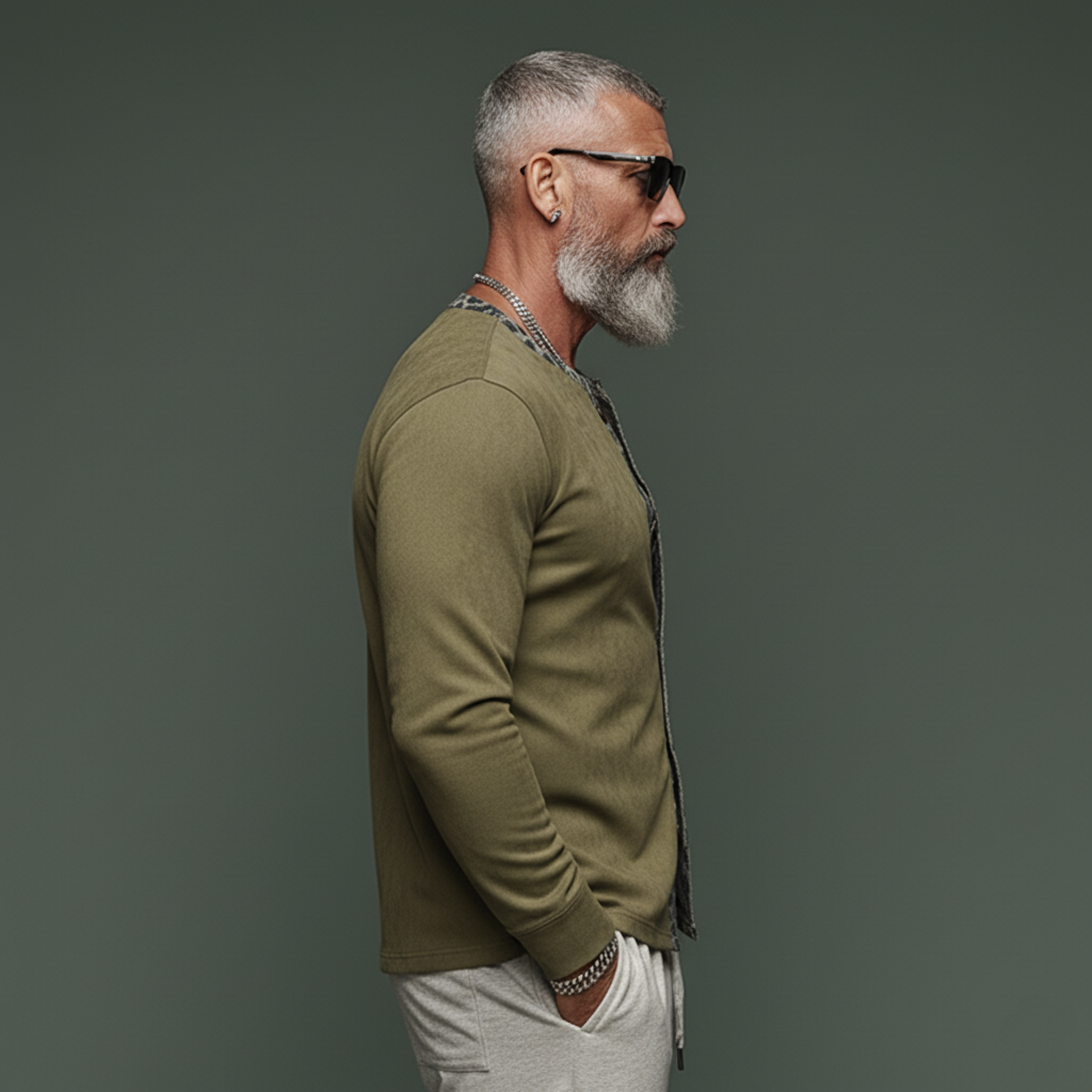 Men's Classic Casual Denim Jacquard Leopard Print Patchwork Faux Suede Long-Sleeve Shirt MTA1230L3K