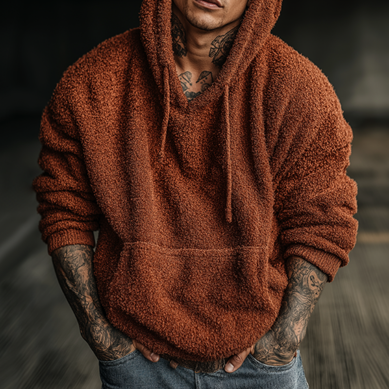 Men's Retro Casual Plush Hoodie MTA0129K3TO