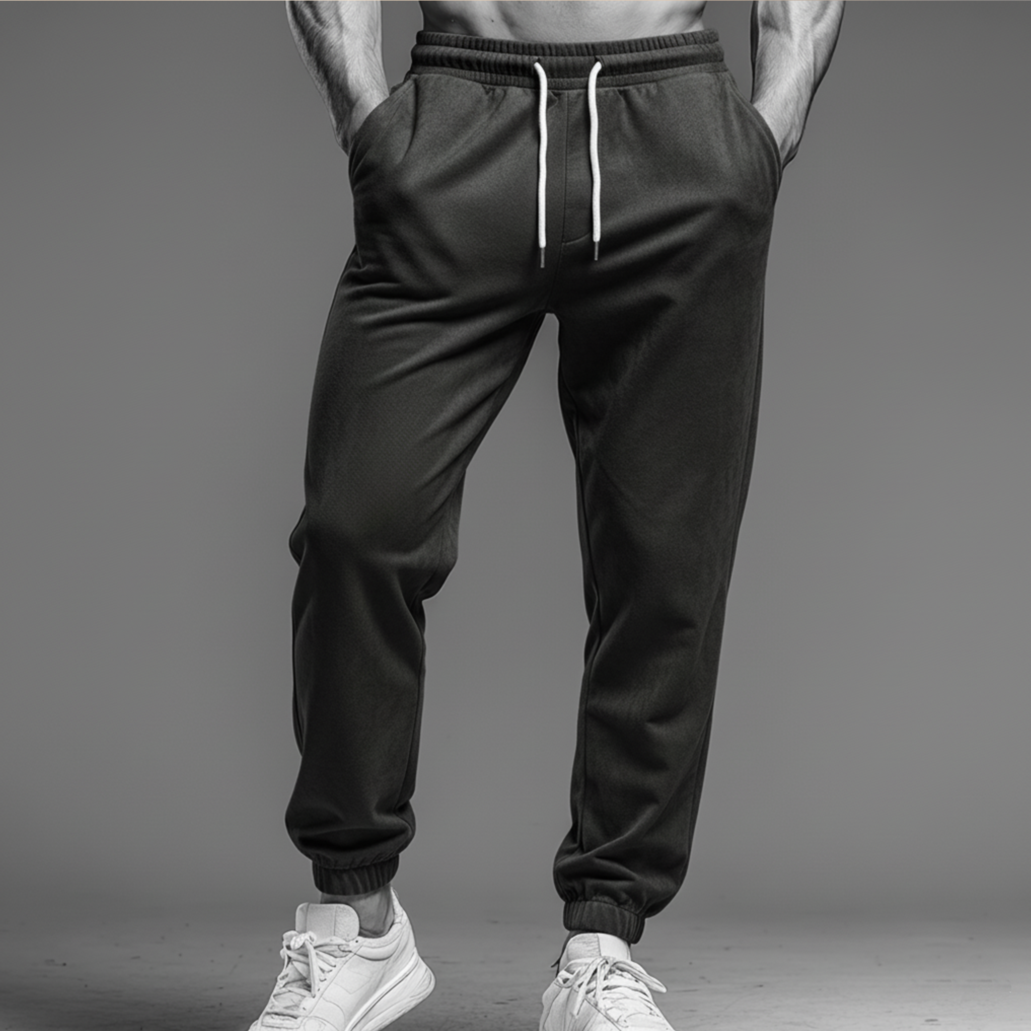 Men's Classic Casual Elastic Waist Faux Suede Pants MTA0161K8K