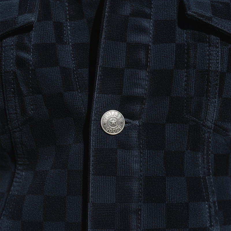 Men's Classic Vintage 3D Checkered Corduroy Jacket MTA3093I4P