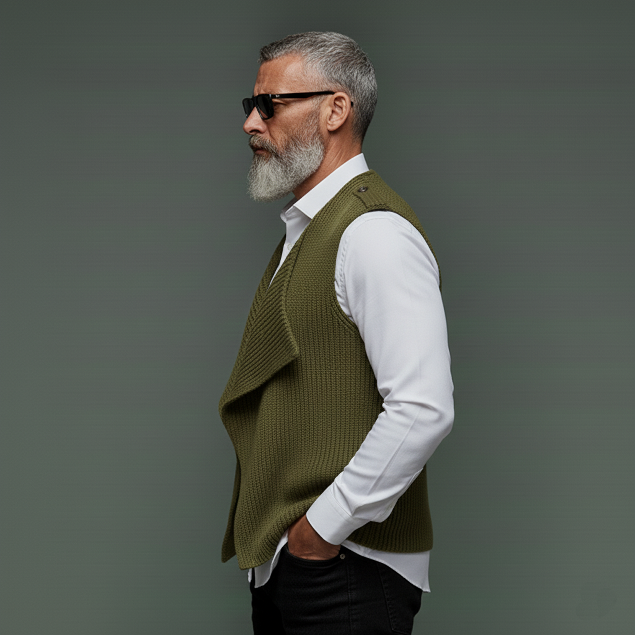 Men's Classic Lapel Casual Knitted Vest MTA1880L9K