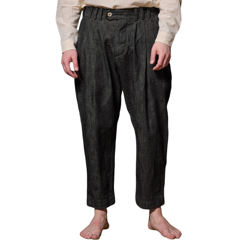 Men's Retro Loose Straight Comfort Linen Casual Pants 28931499F