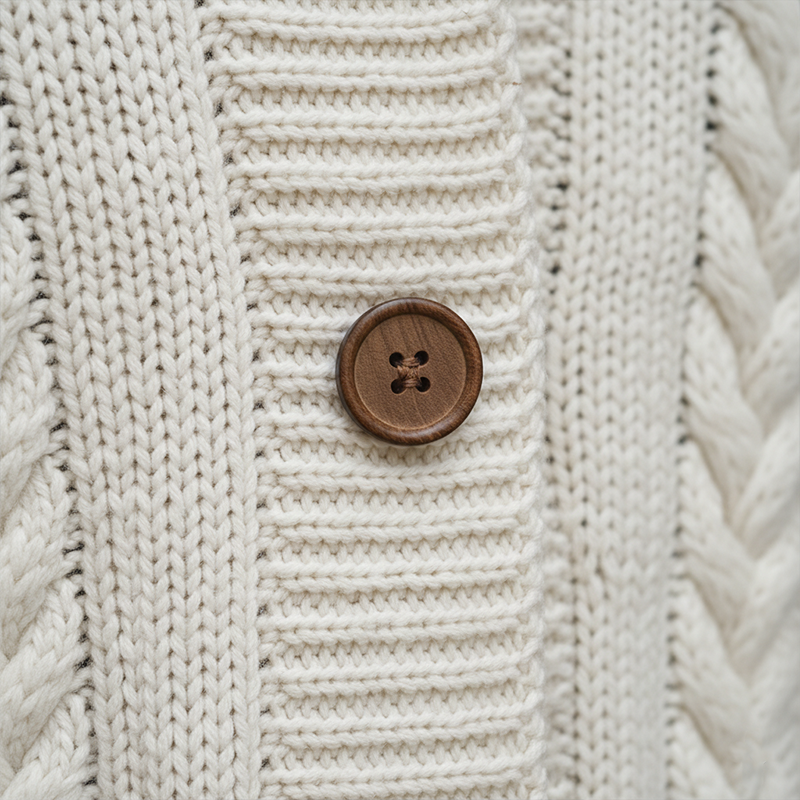 Men's Winter Simple Cotton Yarn Knitted Hooded Cardigan MTA0325K0P