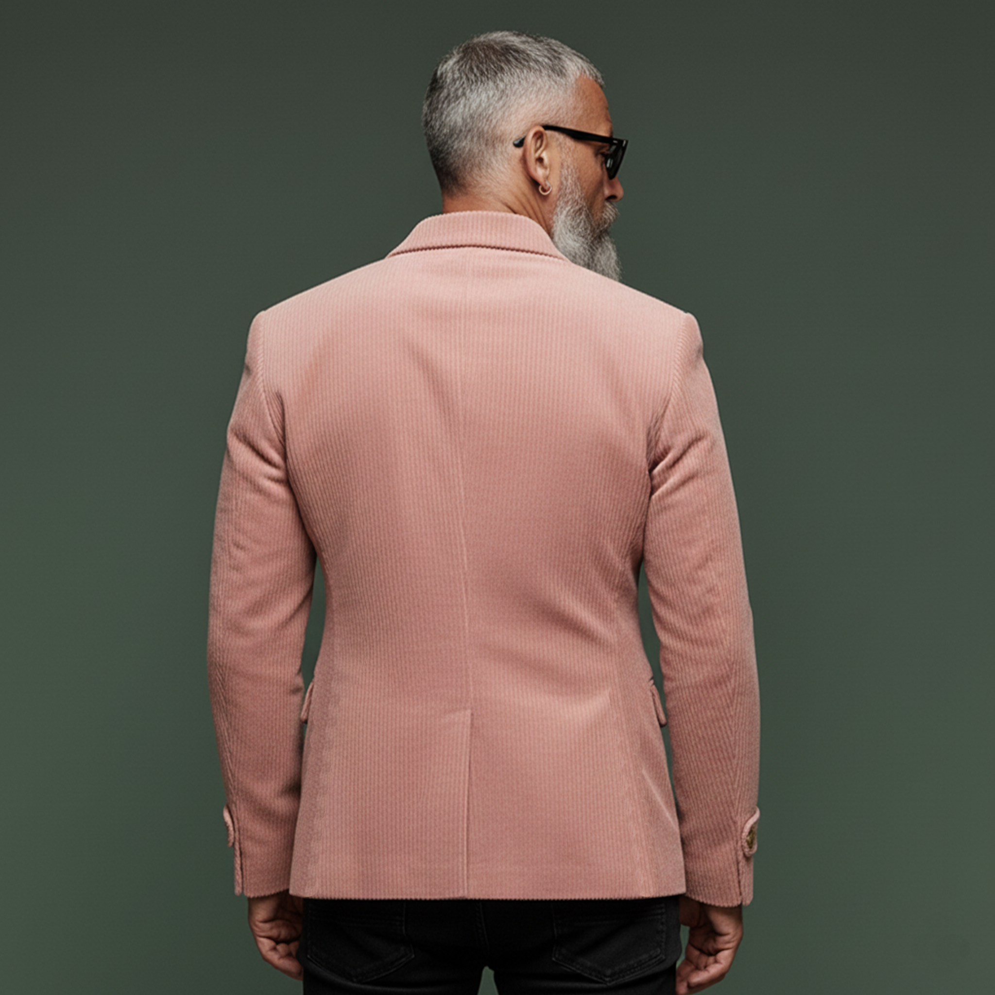 Men's Classic Retro Pink Corduroy Double-breasted Jacket Men's Classic Retro Pink Corduroy Double-breasted Jacket MTA1538K5K