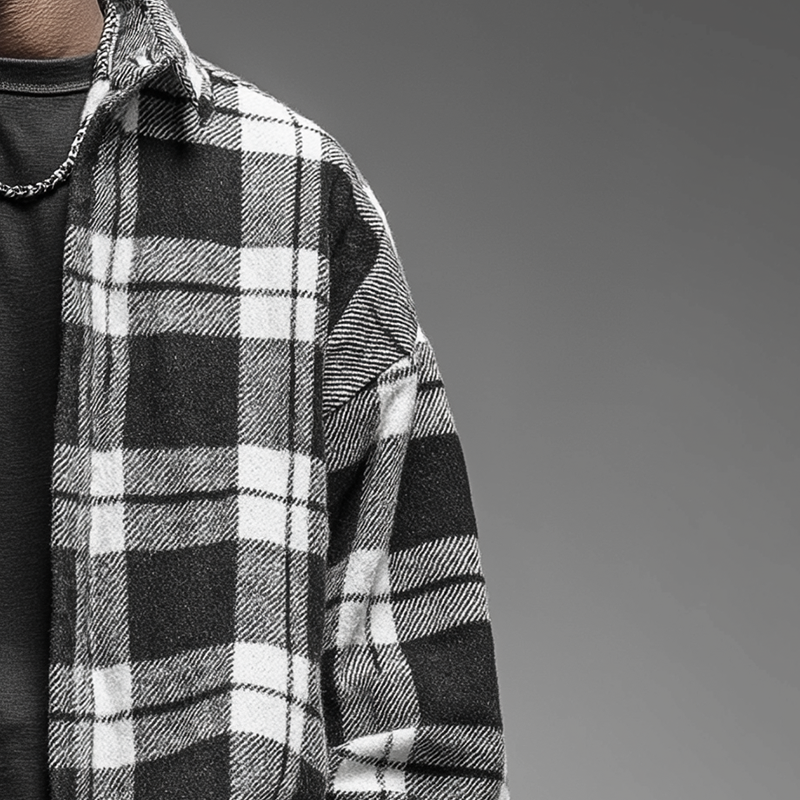 Men's Winter Fashion Plaid Twill Cotton Thick Long Sleeve Shirt MTA2277I9P
