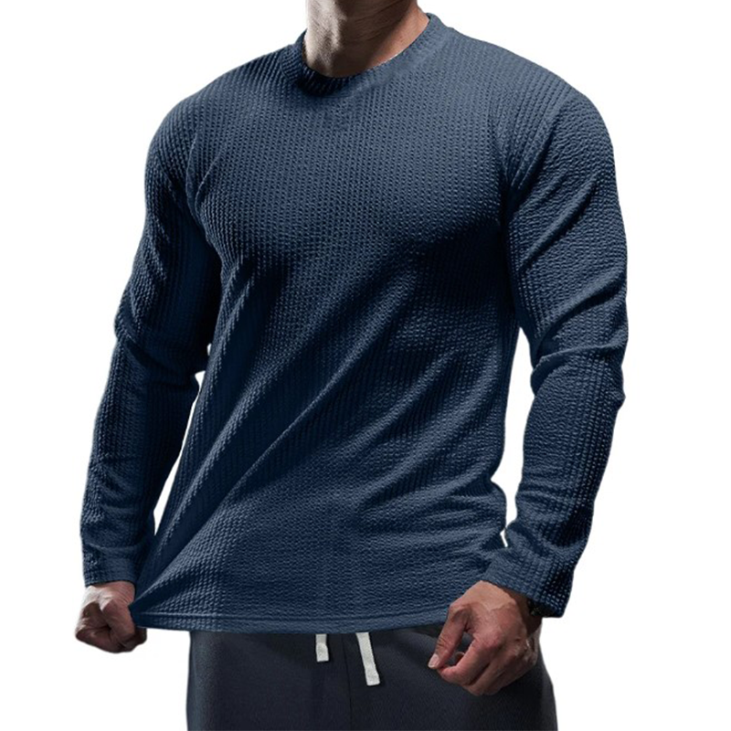Men's Lightweight Waffle Elastic Long Sleeve T-Shirt MTA3070G6P