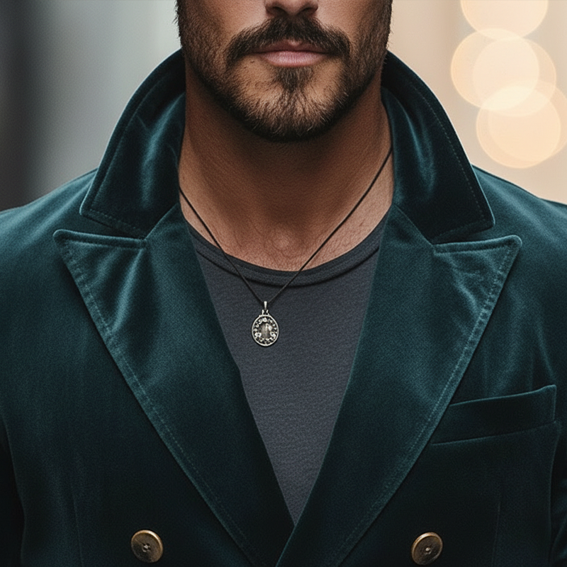 Men's Vintage Velvet Double-breasted Lapel Jacket MTA1913L3P