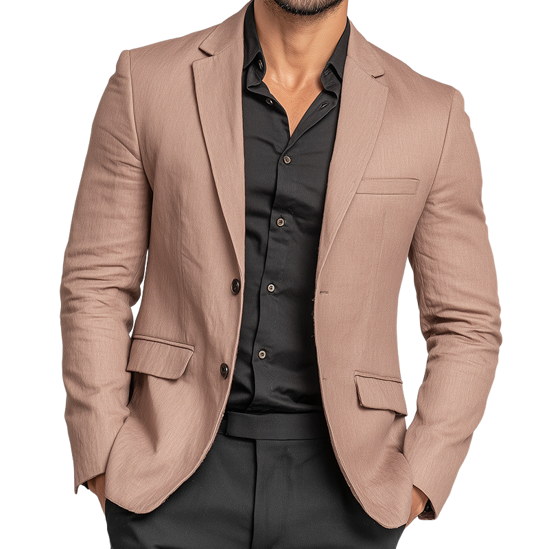 Men's Vintage Casual Solid Color Button Blazer MTA2469I1TO