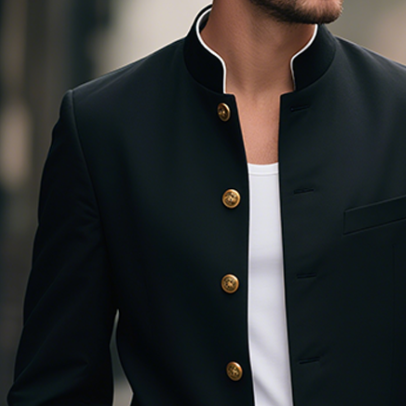 Men's Retro Casual Stand Collar Single Breasted Blazer MTA0729G2TO