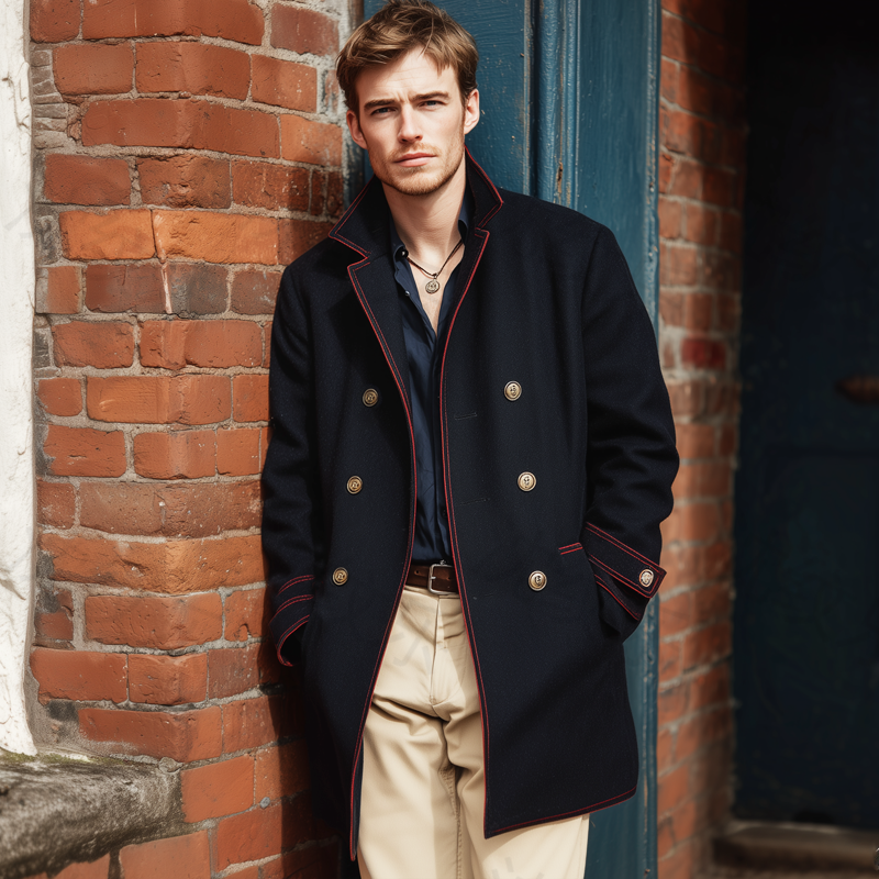 Men's Autumn And Winter Classic Double-breasted Coat MTA3001I7U