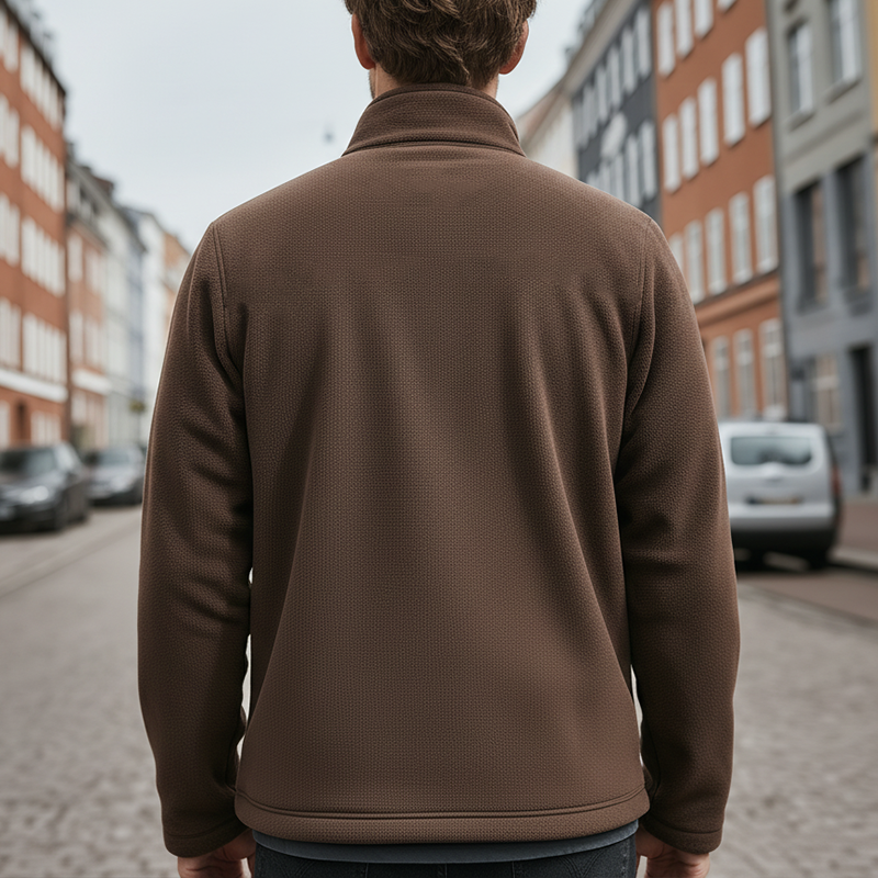 Men's Winter Retro Thin Polar Fleece Stand Collar Zipper Jacket MTA2268J2P