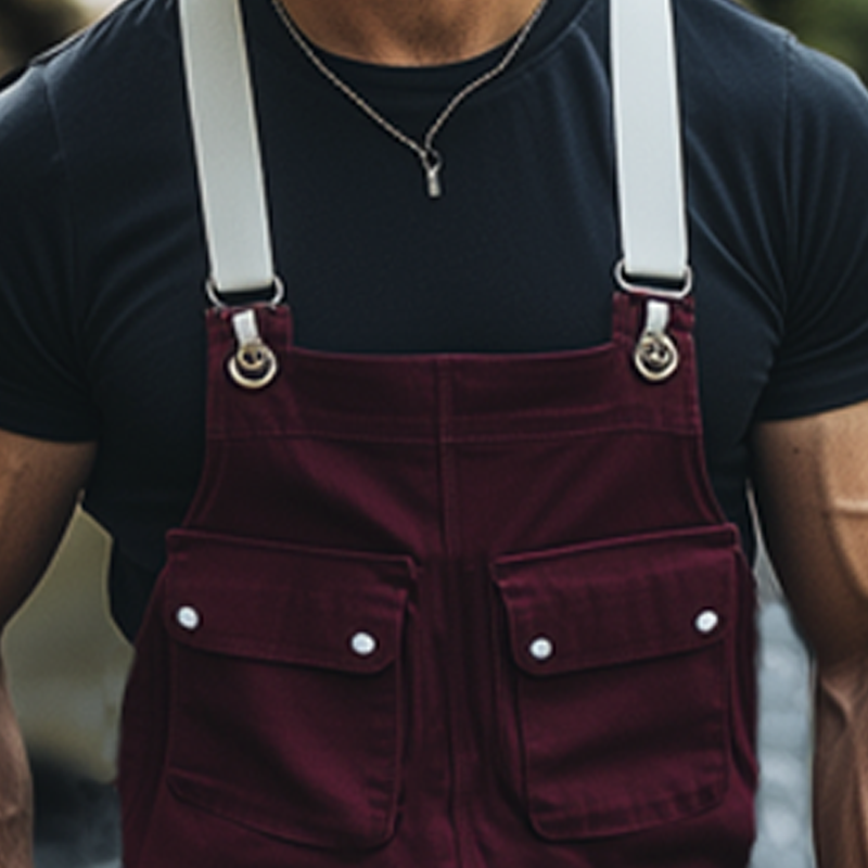 Men's Summer Classic Multi-Pocket Overalls MTA1177F8U