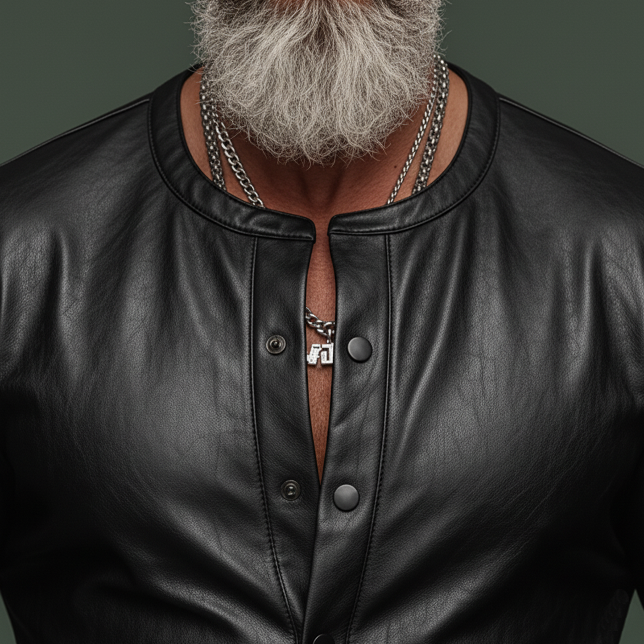 Men's Classic Casual Button-down PU Leather Slim-fit Long-sleeved Shirt MTA2590K8K