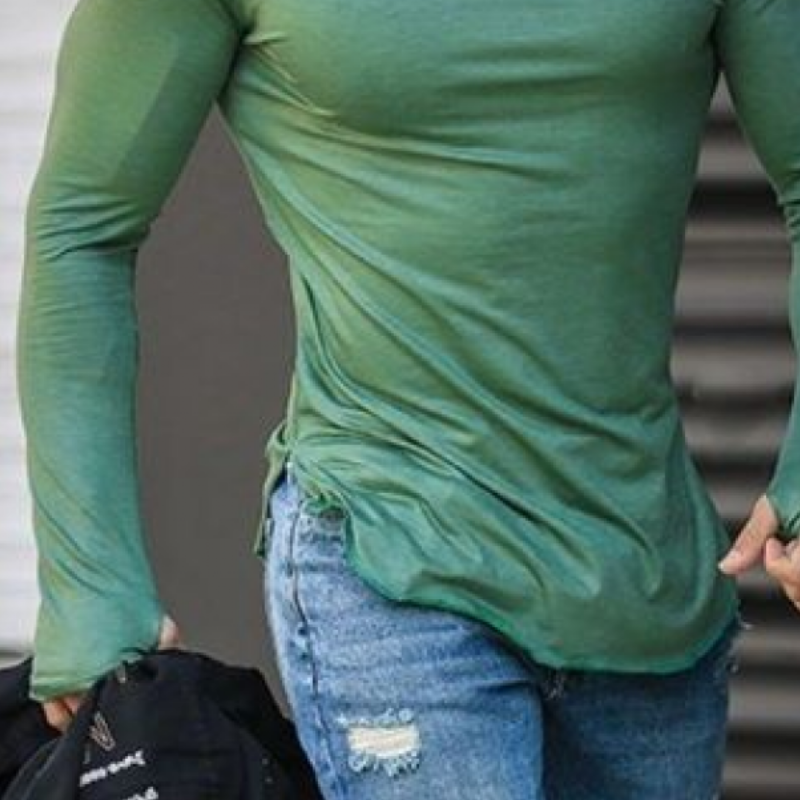 Men's Casual Round Neck Slim Fit Modal Cotton Long Sleeve T-shirt 67051201K