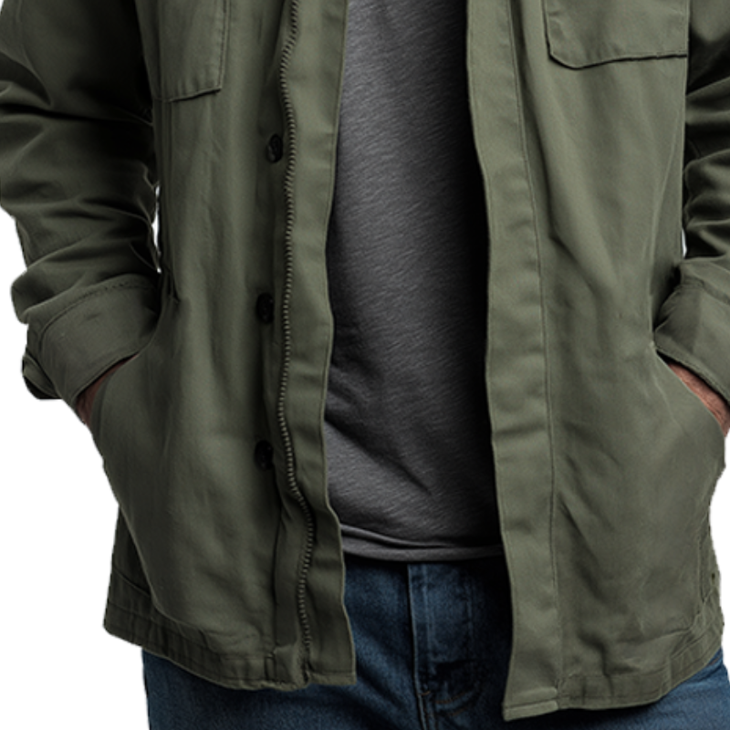 Men's Retro Casual Solid Color Washed Zipper Outdoor Workwear Jacket MTA0869H1TO