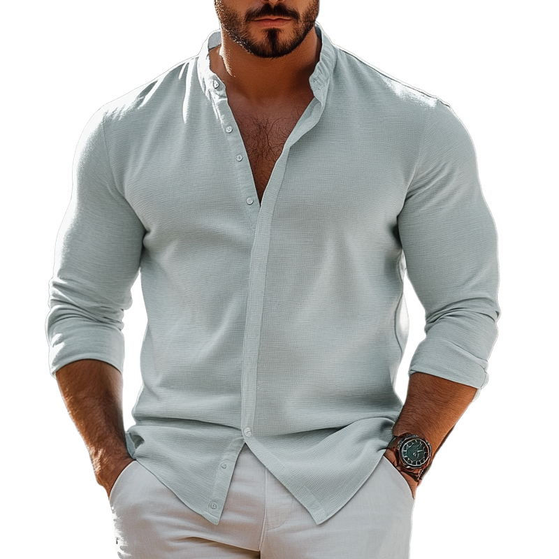 Men's Casual Loose Long Sleeve Shirt MTA2480G7X