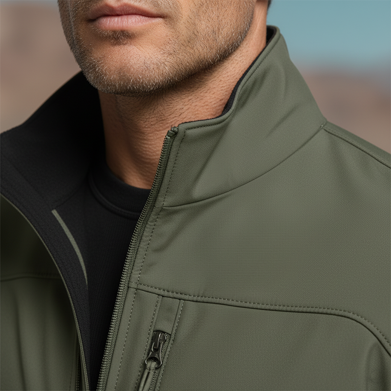 Men's Autumn And Winter Fashion Simple Polyester Blend Windproof Jacket MTA2355I1P