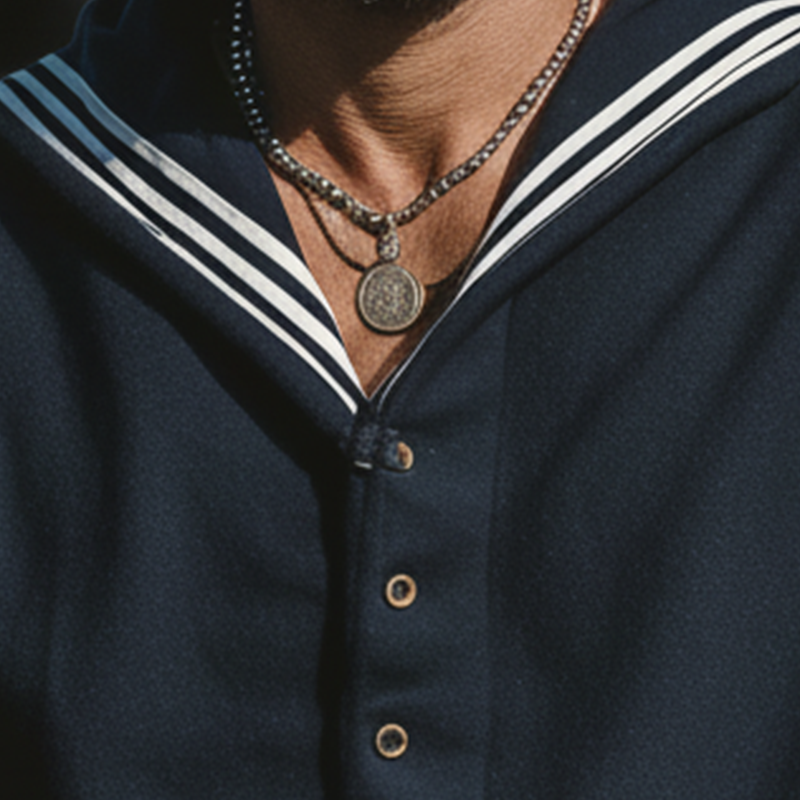 Men's Autumn Fashion Sailor Collar Large Pocket Cotton Blended Sweatshirt MTA1862I3P