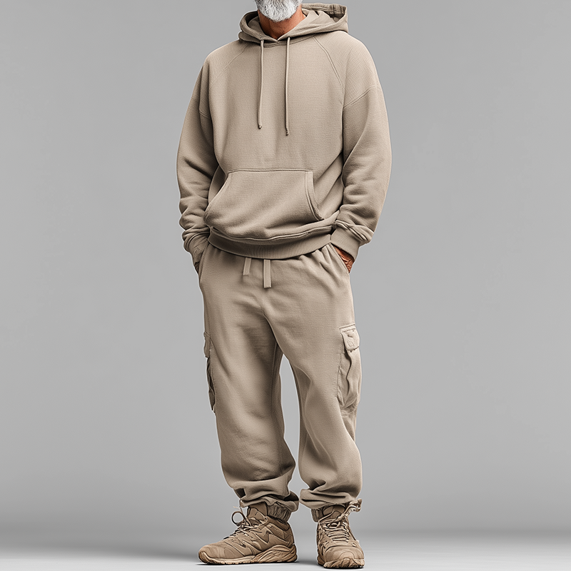 Men's Retro Casual Hoodie And Pants Two-Piece Set MTA2806J3TO