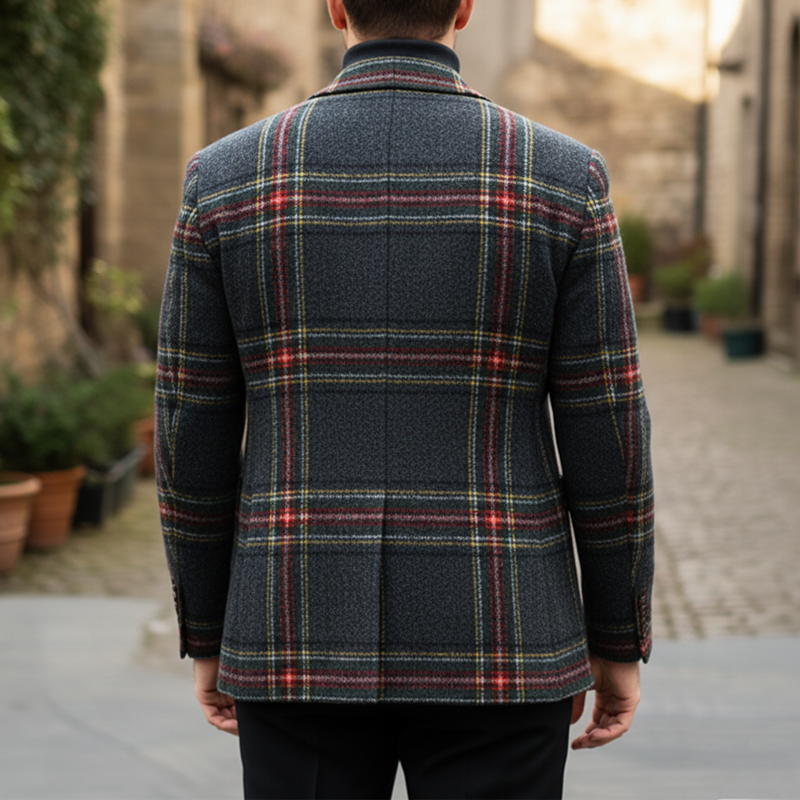 Men's Classic Vintage Check Two-Button Blazer MTA2674I0U