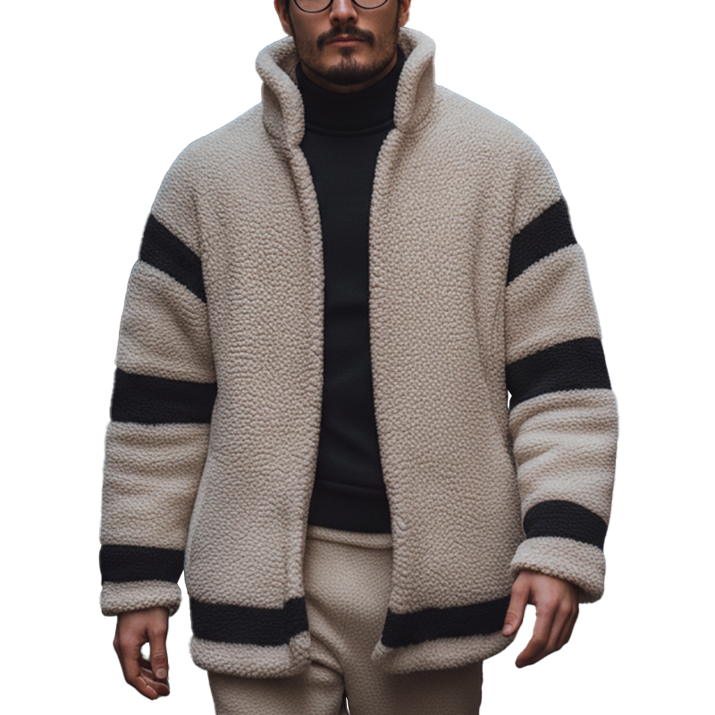 Men's Winter Fashion Fleece Zip-up Warm Jacket MTA0820L6P