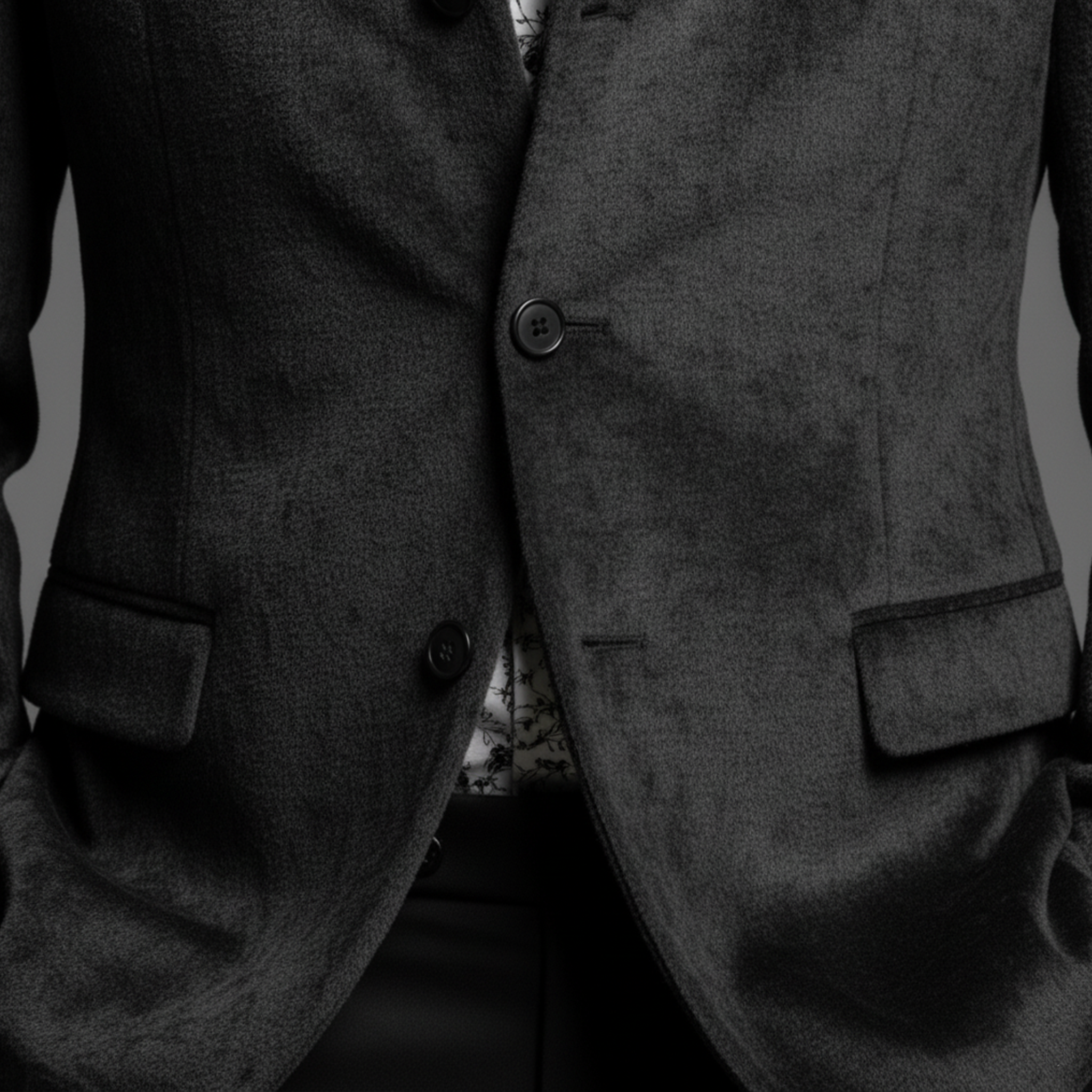 Men's Classic Light Business Chenille Blend Stand Collar Single Breasted Jacket MTA2272I9K