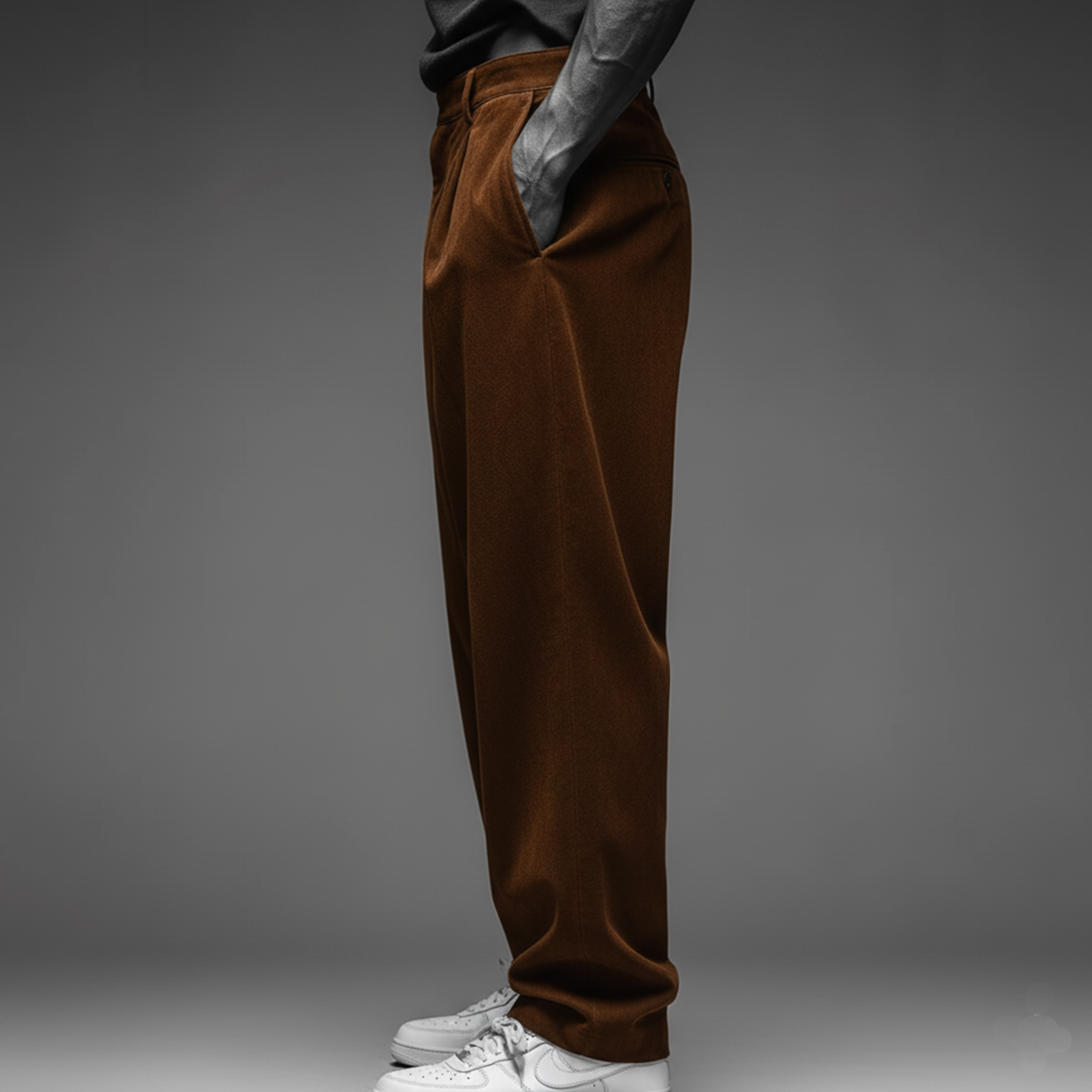 Men's Fashionable Casual Faux Suede Pants MTA0104K3K