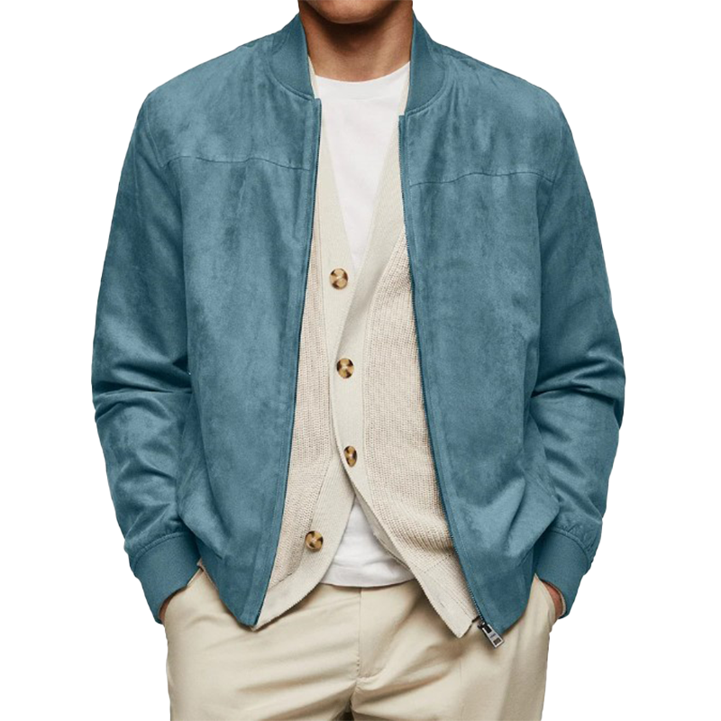 Men's Vintage Simple Faux Suede Jacket MTA1855H7P