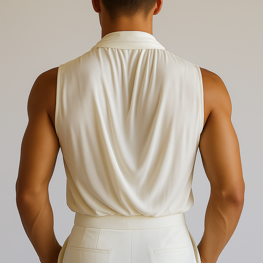 Men's Summer Fashion Classic Retro Silk Tank Top MTA1828D0P