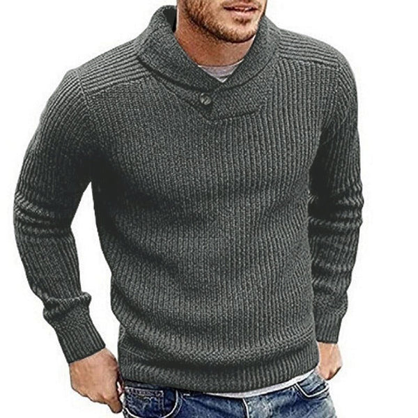Men's Solid Color Pullover Sweater 72846459X