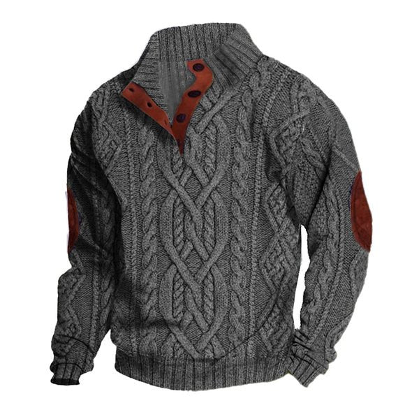 Maglione vintage da uomo con collo alto lavorato a maglia 63163731X