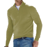 Men's Solid Color Zip Pullover Sweater 80501121X