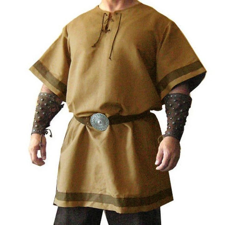 Men's Renaissance Contrast Color Short Sleeve T-Shirt (Belt Excluded) 77951352X