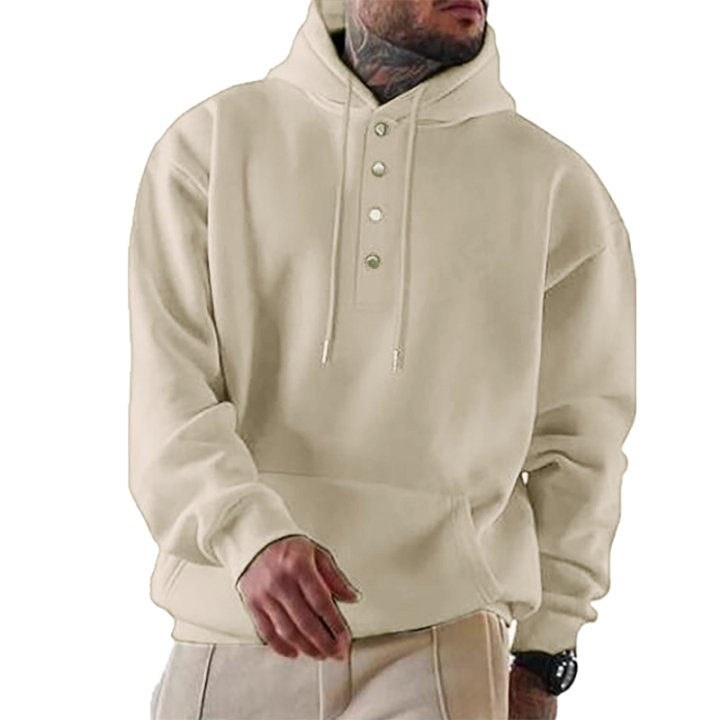 Sudadera con capucha para hombre, informal, holgada, con bolsillo de polar, 64196018X