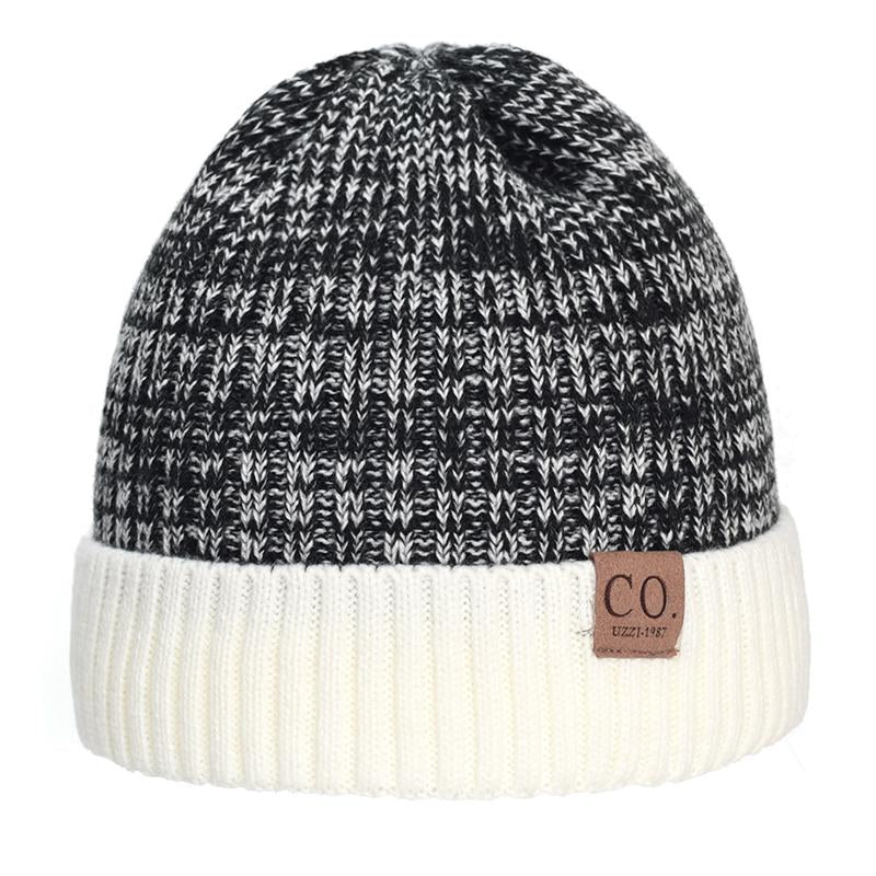 Bonnet chaud épais en laine double épaisseur pour homme 42893515U