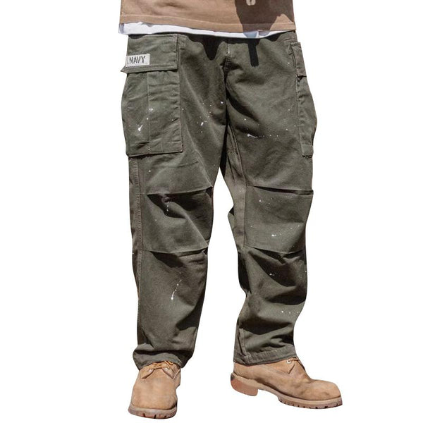 Men's Vintage Heavyweight Canvas Multi-Pocket Cargo Pants 77479179Y