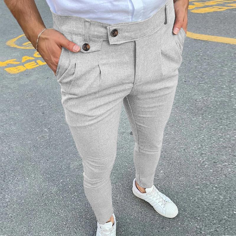 Men Casual Business Solid Color Suit Pants 84038982Y